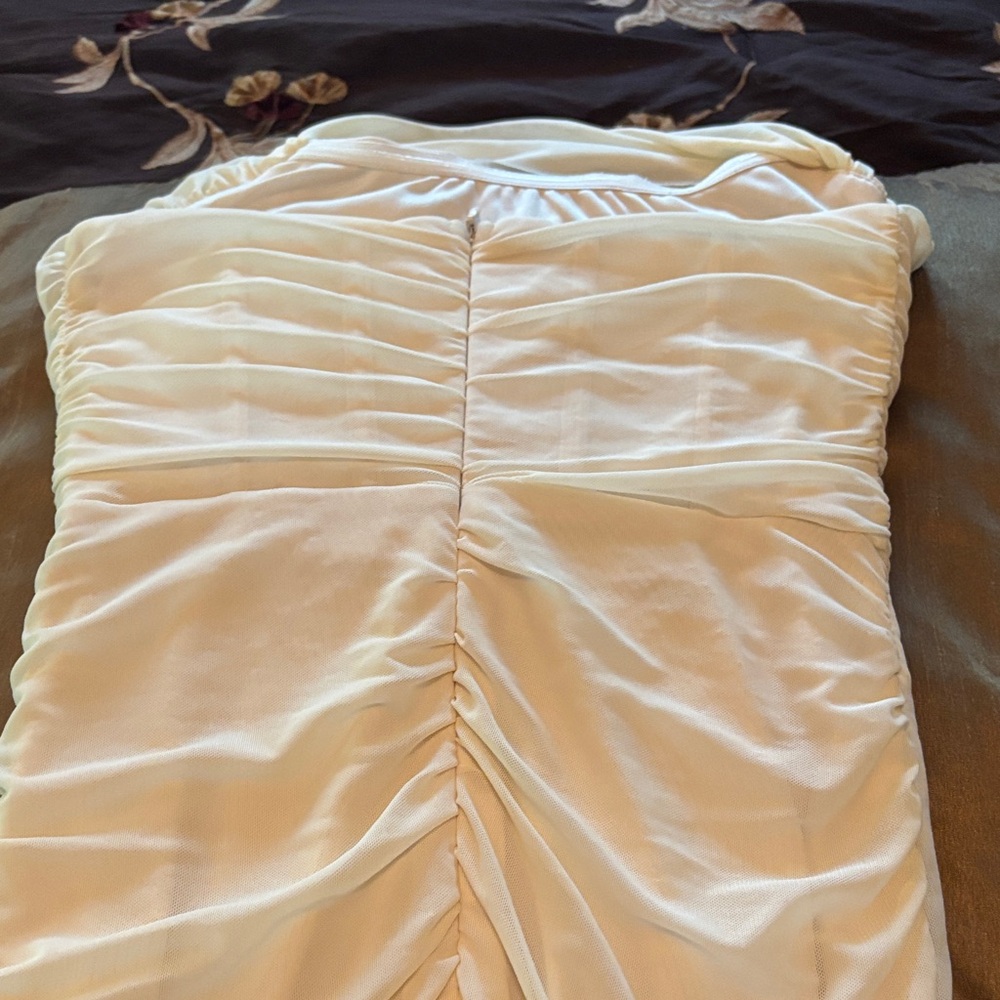 Windsor Ivory Ruched Mini Dress - Picture 6 of 7
